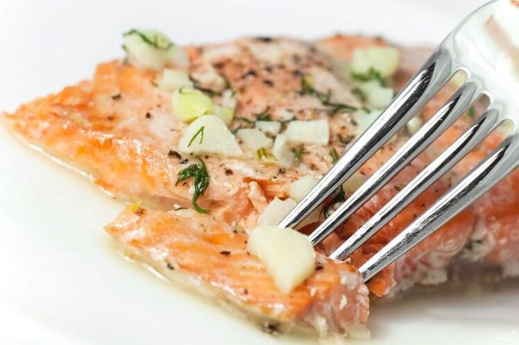Filete de salmón para un día de proteínas Dieta preferida